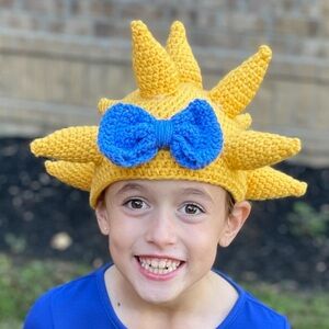 Maggie Simpson crocheted head piece